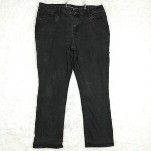 M Jeans Womens Slim Boot Cut Mid‎ Rise Black Wash Denim Stretch Plus 16W